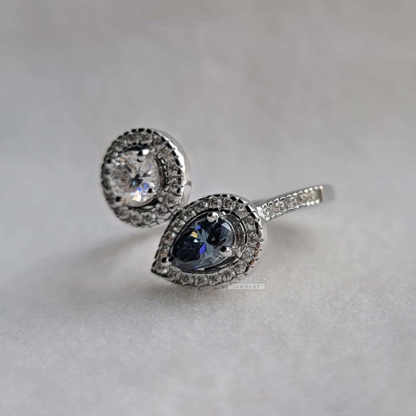 Toi Et Moi Round & Pear Lab Diamond Ring – Riant Fine Jewelry - Riant Fine Jewelry LLC