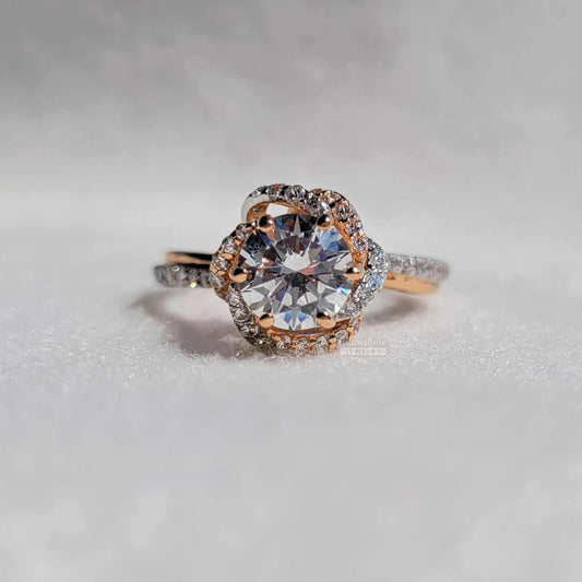 Vintage Floral Engagement Rings | Round Lab Grown Diamonds - Riant Fine Jewelry LLC