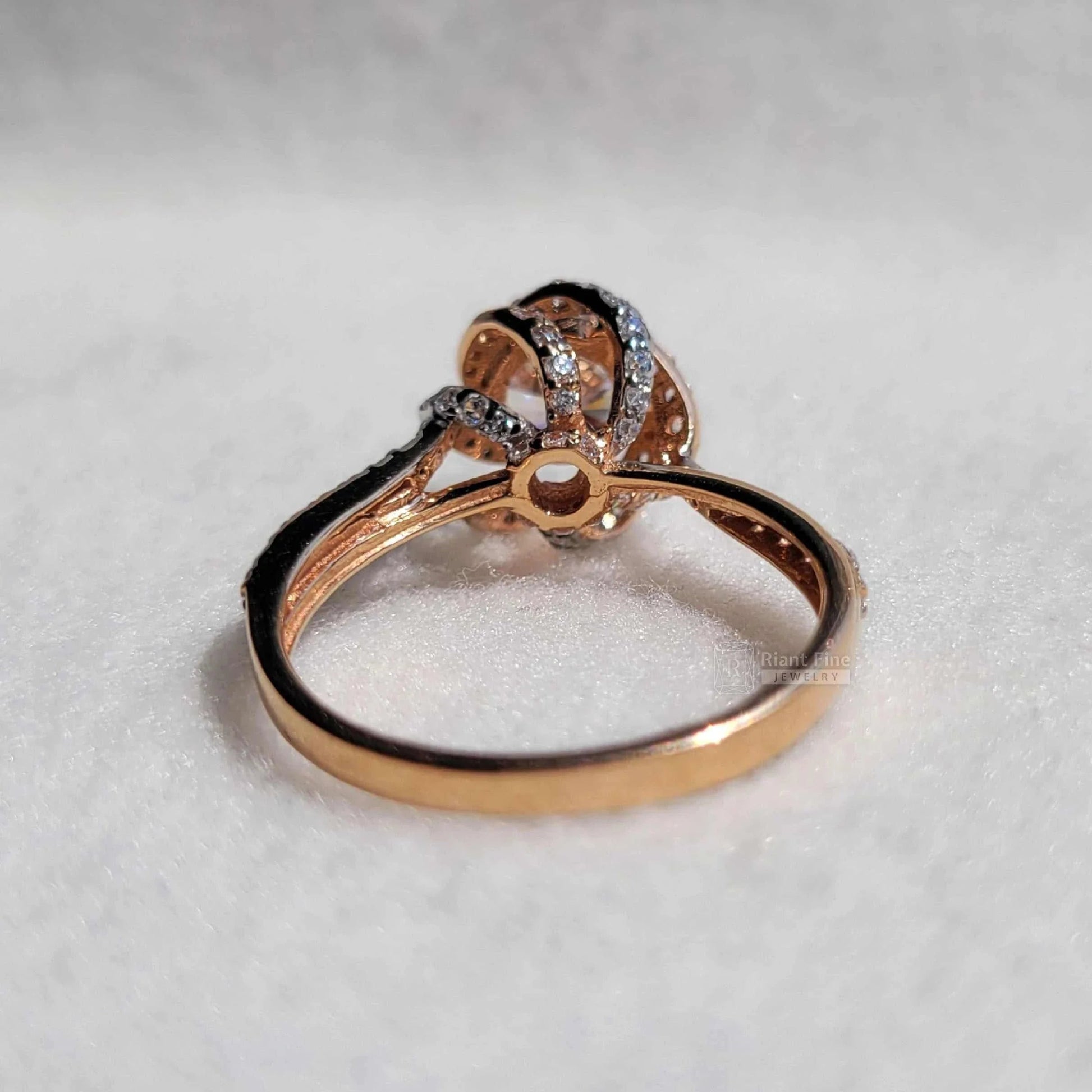 Vintage Floral Engagement Rings | Round Lab Grown Diamonds - Riant Fine Jewelry LLC