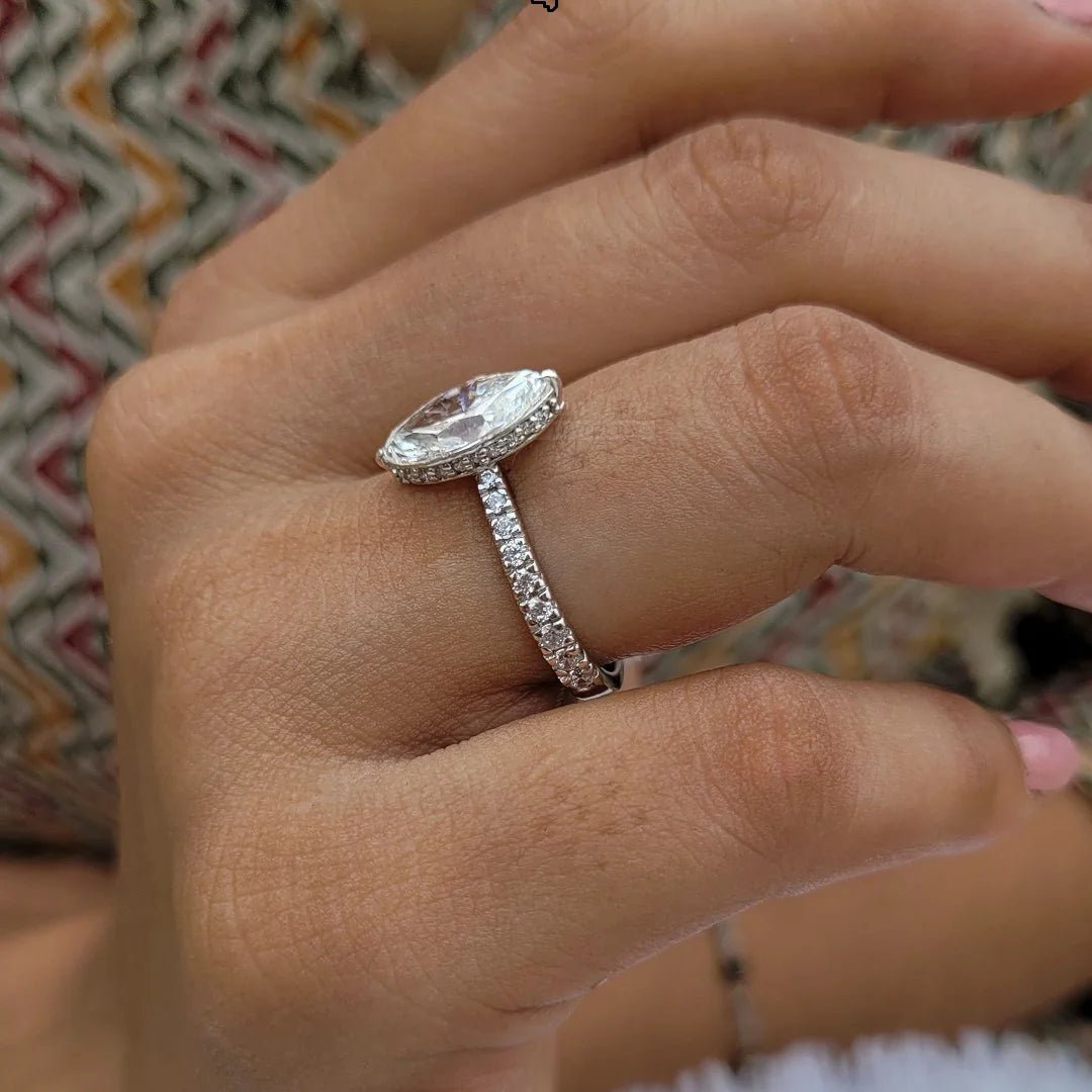 Vintage Marquise Cut Lab Diamond Classic Engagement Ring - Riant Fine Jewelry LLC