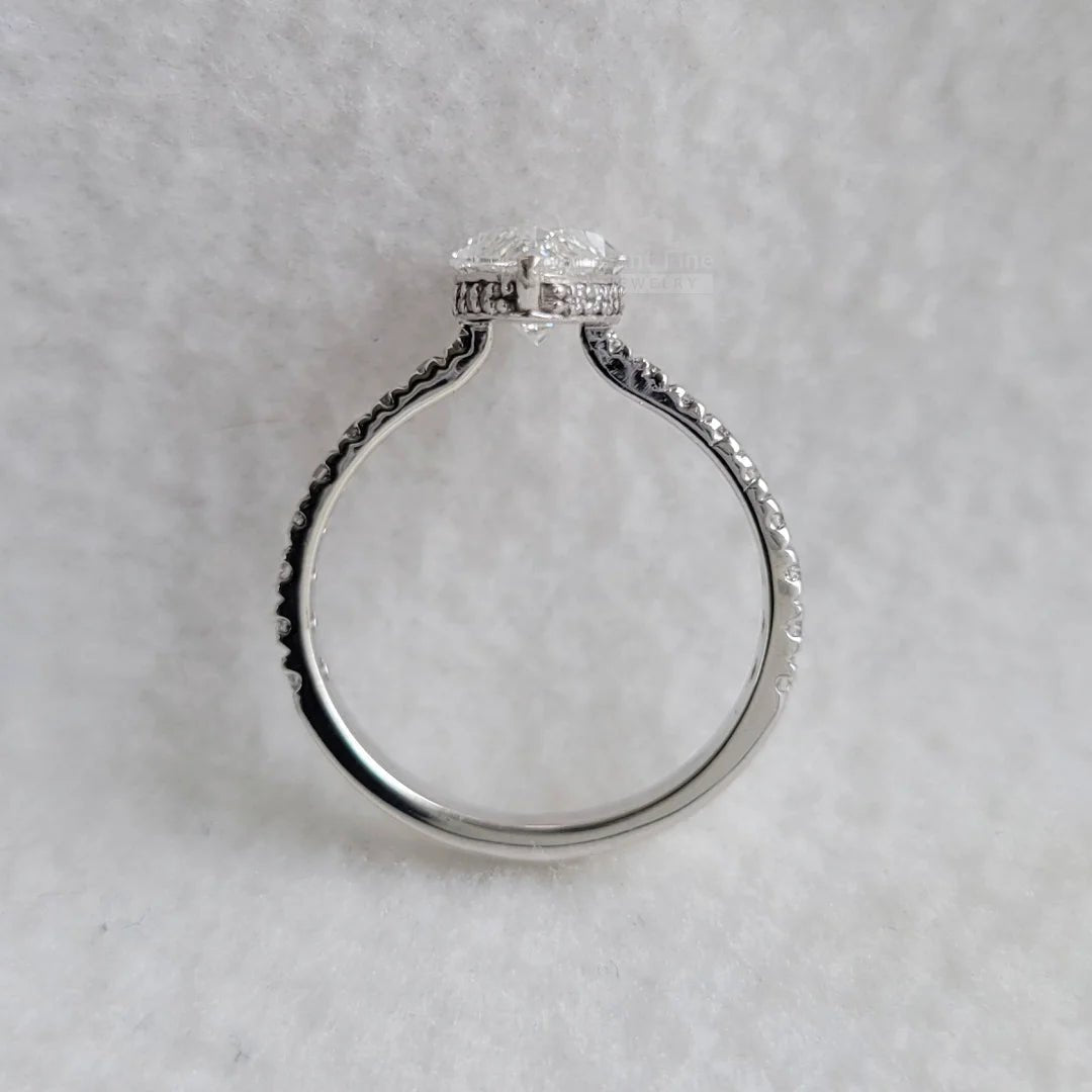 Vintage Marquise Cut Lab Diamond Classic Engagement Ring - Riant Fine Jewelry LLC