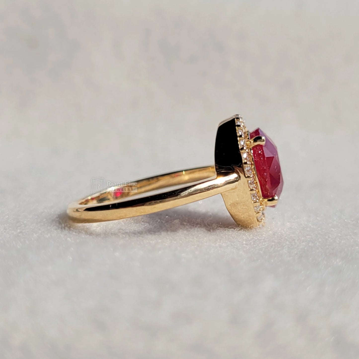 Riant Fine Jewelry : 14k yellow gold lab grown diamond rings, solitaire wedding bands, halo lab diamond rings