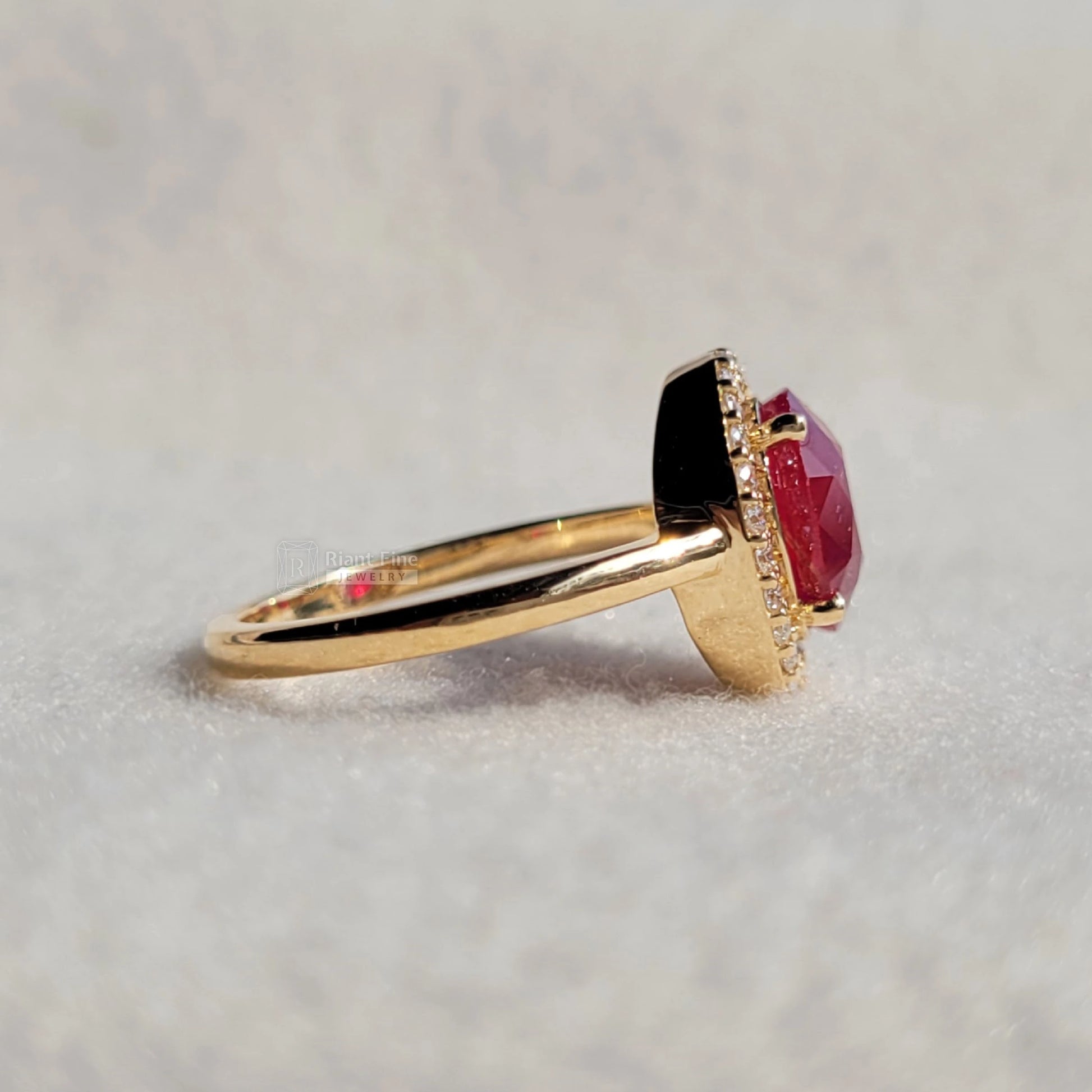 Riant Fine Jewelry : 14k yellow gold lab grown diamond rings, solitaire wedding bands, halo lab diamond rings