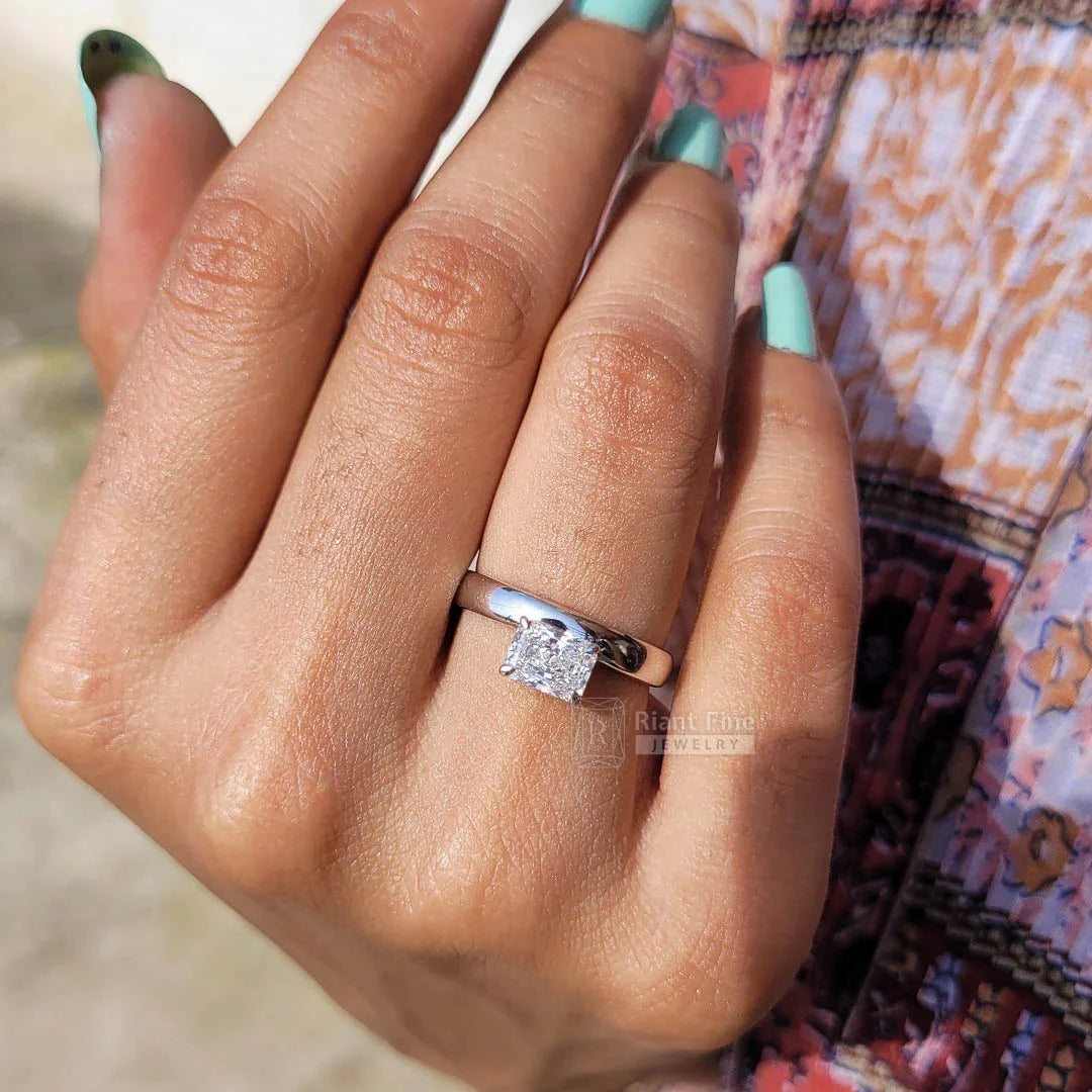 Radiant Cut Lab Diamond Ring