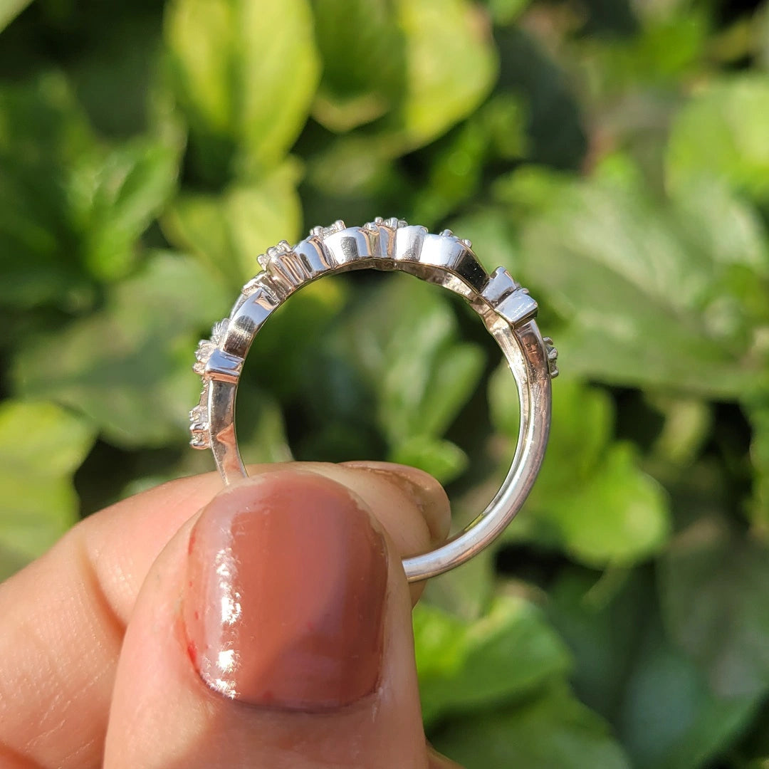 Nature Inspired Diamond Wedding Band