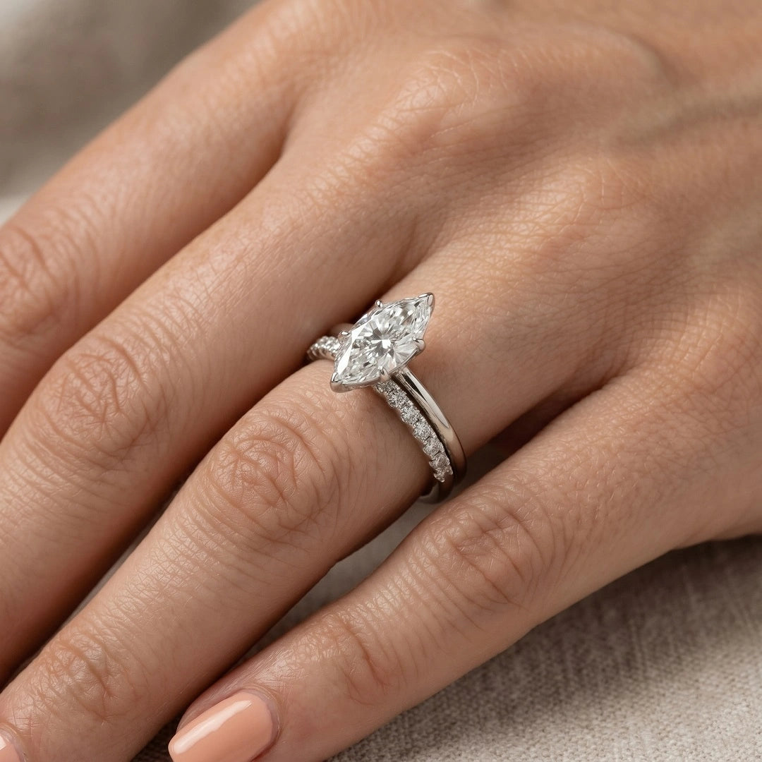 Luxury Marquise Diamond Wedding Set