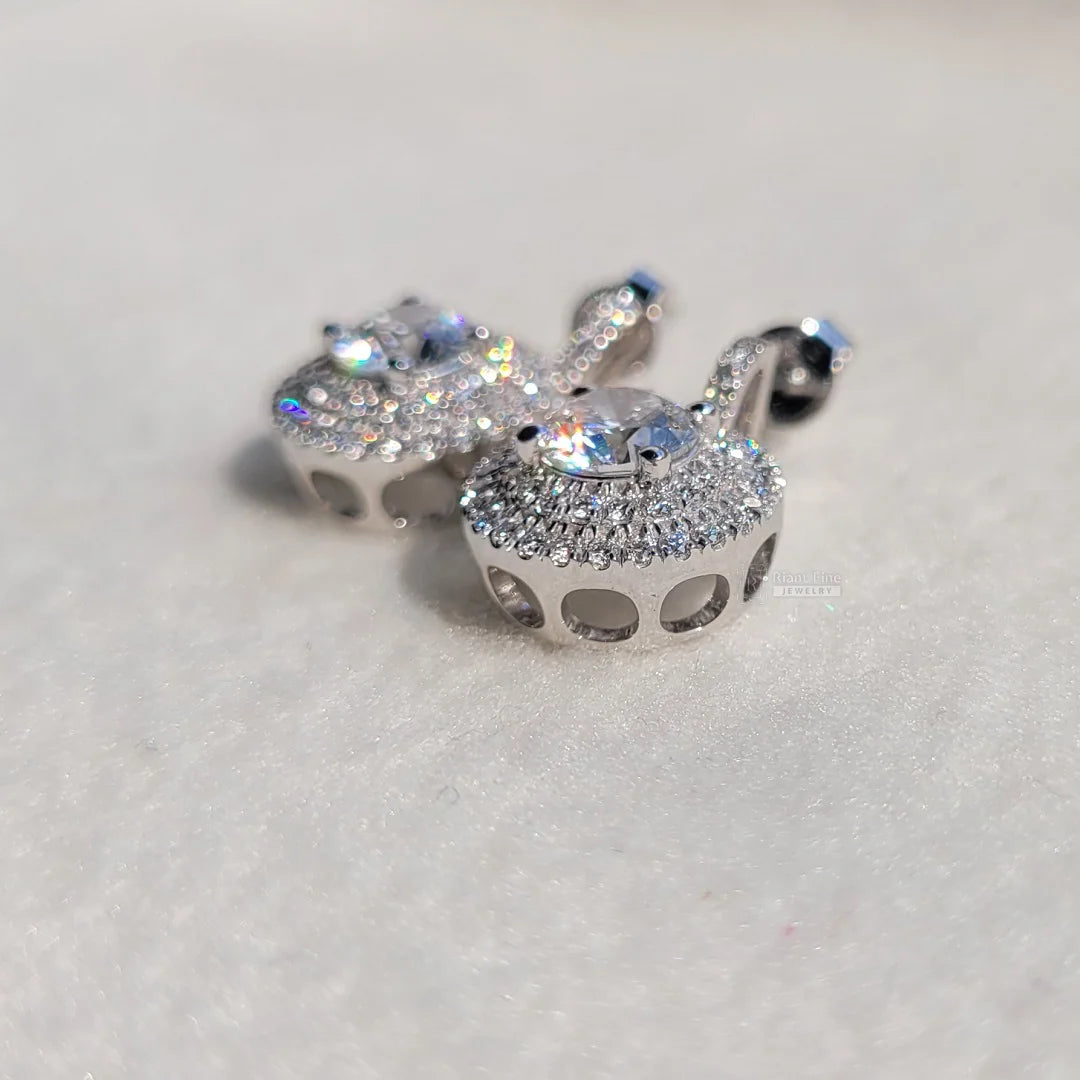 14K White Gold Earrings