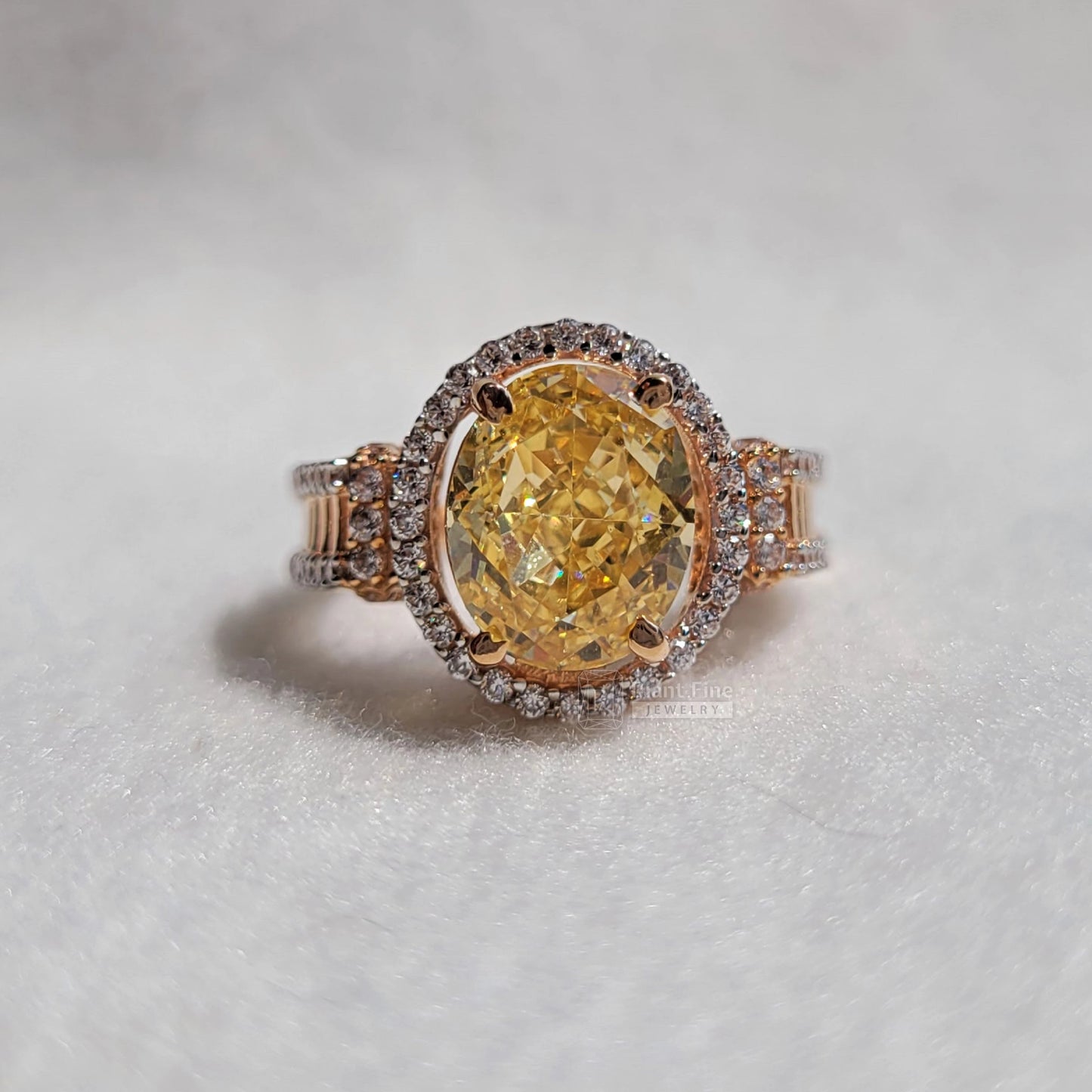 yellow oval cut diamond engagement rings